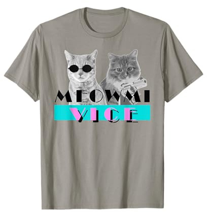 Kätzchen Meowmi Vice 80s Miami lustiges Katzenliebhaber T-Shirt