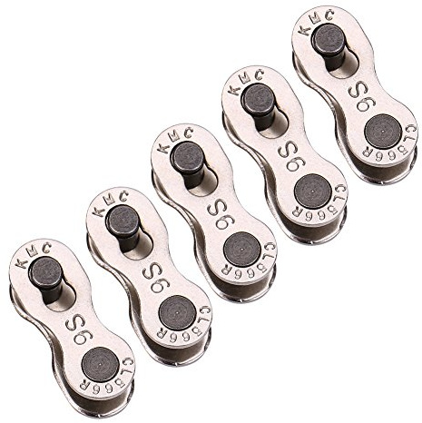 5 par cykelkedjelänkar, Master Link Magic Joint Connector cykel snabbväxlingskedja för 8/9/10 hastighetsreservdelar utomhus (9 växlar) ÅTERANVÄNDIG FÖRPACKNING