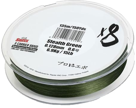 Sufix Erwachsene X8 Seil Angelschnur Green, 0.205mm-17.5Kg-300Mt, 0.205MM-300M-17.5KG