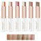 6 Stück Doppelfarben Lidschatten Stick Rotierende Aufgewertet Glitter Farbverlauf Eyeshadow Stick Langanhaltende Wasserdicht Schimmer Creme Lidschatten Stick Set