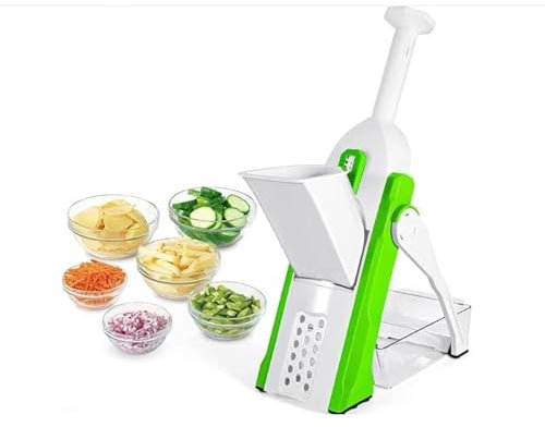 Deals Mandolina tagliaverdure affetta patate cips stick taglia rondelle regolabile nuovo modello 2022