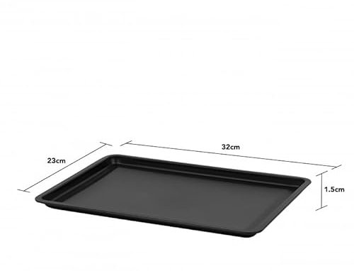 Baking Tray for Oven Non-Stick Bakeware Dishwasher and Freezer Safe Black 32cm – Set of 4
