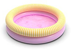 QUUT Dippy – Hochwertiger aufblasbarer Pool & Planschbecken, 80cm – Design für Kinder ab 2 Jahren, aus robustem PVC 0,25mm, rund mit 2 Zugluftstoppern – Ideal als Strandspielzeug (Bananenrosa)