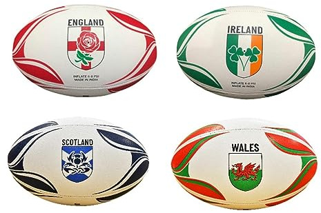 Gioco International Country Themed Rugby Balls Ball, Adults Unisex, Ireland (Multicolour), 5