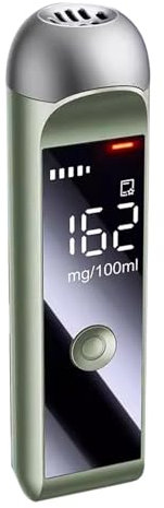 Vriusi Bärbart breathalyzer alkoholtestare, andningsalkoholdetektor, alkoholdetektor, alkohol Tester for Drunk Driving Detection, LED Display Alkohol Tester, Hand Held Accurate Alkohol Breath Test