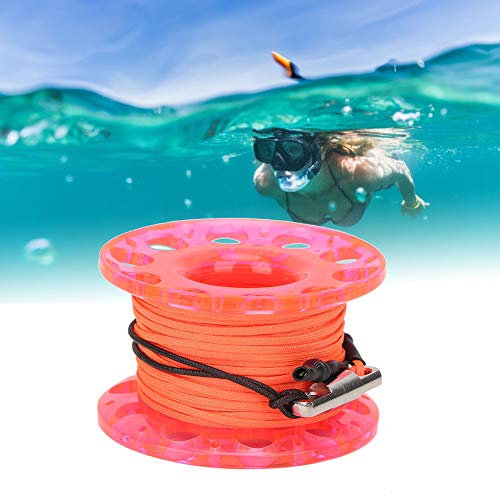 Juroupi Tauch-Fingerspule, Robuster Kunststoff, Kunststoff-Tauchspule, Tauchanwendungen für Aktivitäten, Technisches Tauchen, Höhlentauchen (rotes Rad)