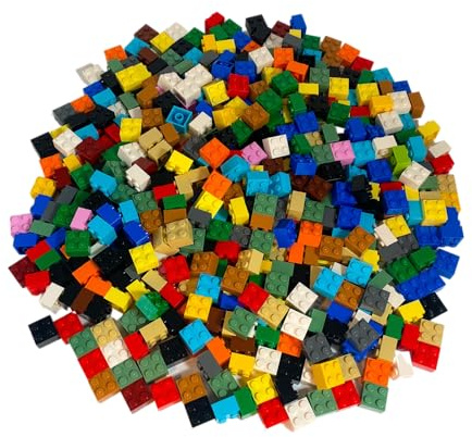 Lego® 2x2 Classic Basic Steine Bunt gemischt - 100 Stück | Bausteine für kreative Bauvorhaben