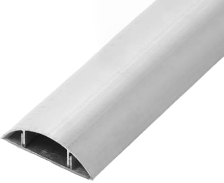 Eleeonora Canaleta Cables Suelo,Pasacables Suelo,Canaleta para Cables,Cubierta De Cable Autoadhesiva,Aluminio Cubre Cables Suelo,Canales De Cable Semicirculares,Ocultar Cables Desordenados