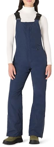 Amazon Essentials Women's Regular-Fit Water-Resistant Insulated Ski Bib, Navy, X-Small