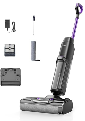 Redkey W15 Aspirapolvere e Lavapavimenti Senza Fili, 20.000 Pa Autopulizia e Lavaggio, 910ml Doppio Serbatoio, 3 Modalità, Autonomia Lunga, Display LED, 3 in 1Aspirapolvere Senza Fili Lavapavimenti