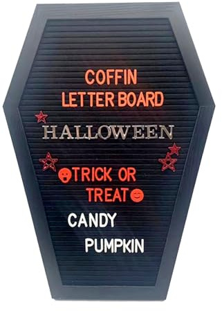 Tablero De Letras Ataúd Con Mensaje Fieltro Para Hogar Oficina Escuela Ataúd Mensaje Gótico Decoraciones Halloween