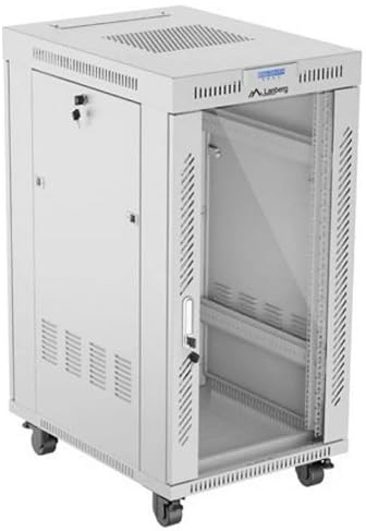 Lanberg FF01 V2 hylla 600 x 800 med glasdörr och 22U LCD