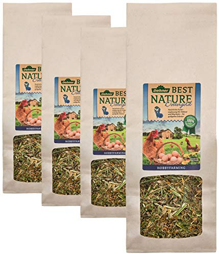 Dehner Best Nature Nourriture pour Poulet et caille Or Jaune 4 x 100 g (400 g)