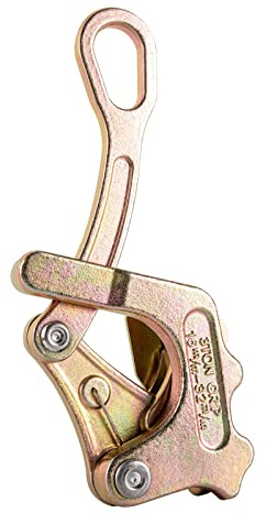 3T Cable Grip Wire Gripper, Steel Cable Puller Tool for Wire Rope, Cable Clamp Wire Pulling Grip Hand Puller (Gold, 3T)