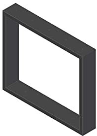 QLS Bankbeine Bankgestell Gartenbank Bankfüße Beine aus Stahl DIY schwarz 2 Stück (Indiana)