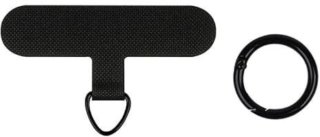 flintronic Taggar för telefonband, 2 st mobiltelefonsnodd, snoddkuddar, metall crossbody mobiltelefon snodd i silver, telefonrem anslutningsklämma kompatibel med de flesta smartphones, &10 1 st Svart