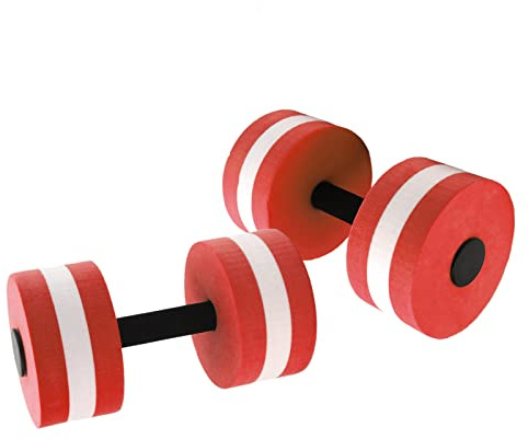 EVA-Foam Hantel Set Träning Hantel Vatten Hantlar Flytande Hantel Vatten Flytande Hantel Yoga Träningsvatten Hantel Set Om 2 Skum för Man Kvinnor (Röd)