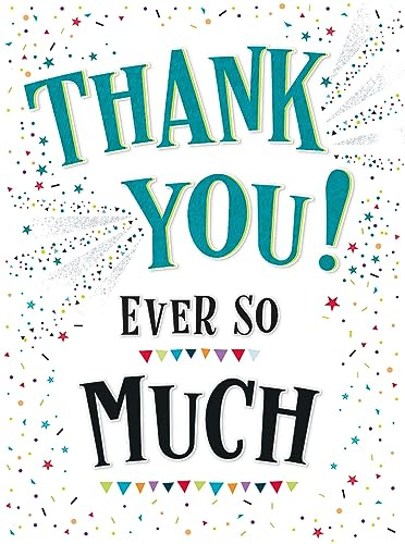 Piccadilly Greetings Large Thank You so Much Card - A4-12 x 9 inches