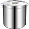 Gralara Pentola in Acciaio Inossidabile con Coperchio Secchio per Olio Resistente per bollitura di Paglia Cuocere a Fuoco Pentola per Pasta Grandi, 10L