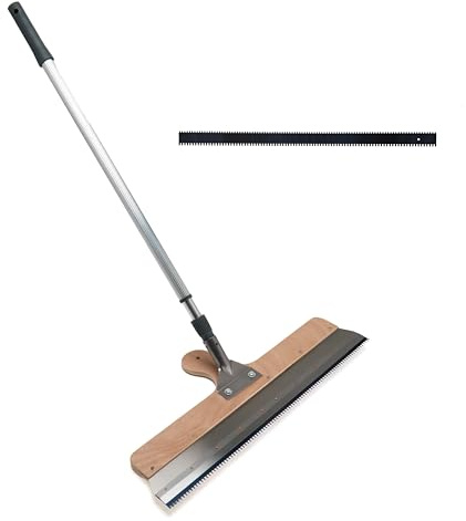 Großflächenrakel 560mm mit Teleskopstiel Stehrakel Zahnrakel Standrakel Flächenrakel