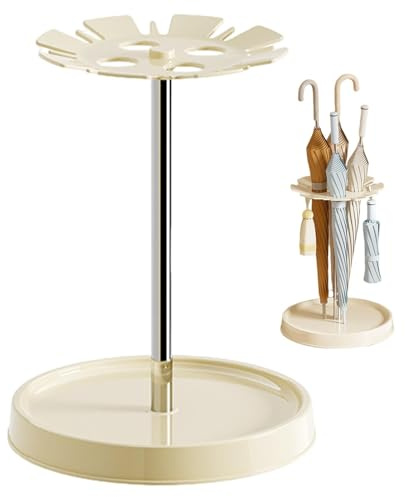 Portaombrelli – Elegante organizer da ingresso, portaombrelli contemporaneo, in legno, autoportante, con vassoio per l'acqua, portaombrelli da interno, design compatto, organizer per ombrelli per la