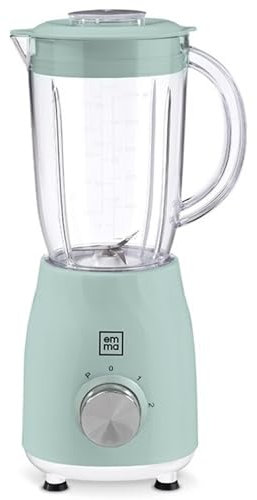 Batidora Vaso EMMA - Envío 24h - Turbo de Alta Potencia, Bajo Consumo, Alto Rendimiento - Hogar y Hostelería - Fácil Limpieza - 1,2 L - Antirroturas (Verde)