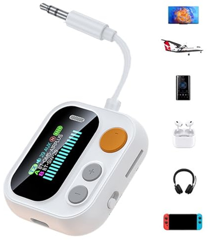 Transmitter Receiver | Wireless in-Ear Monitor System Broadcaster | Rechargeable Digital Instrument Network | Receiverr, for Streaming Video and Audio to Projector from Laptop