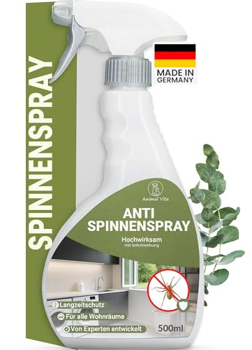 Animal Vita Anti Spinnenspray 500 ml - Spinnenabwehr Spray [mit Sofortwirkung] effektives Mittel gegen Spinnen für Innen und Außenbereich - Spinnen vertreiben im Haus & Garten - hochwirksam