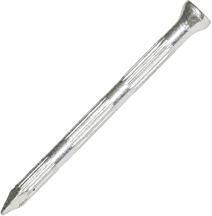 Lun Fix Clavos de hormigón de 1 kg de 4,5 x 70 mm de longitud de 2,8 pulgadas, cabeza avellanada, acero galvanizado estriado, clavos de acero para hormigón, piedra, ladrillo, yeso, mampostería