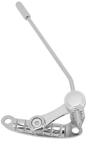 CHICIRIS Elektrisk Gitarr Vibrato Bridge Bakstycke, Zinklegering Tremolosystem med Stoppstång för SG-stil Gitarrer, Enhanced Sustain (Silver)