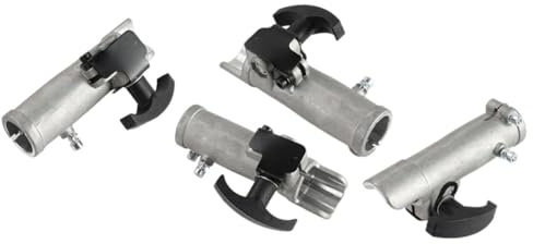 Auratrove Tubo de extensión de aluminio para cortacésped, conector rápido, para cortadoras y desbrozadoras, conexión de abrazadera, color plateado, paquete