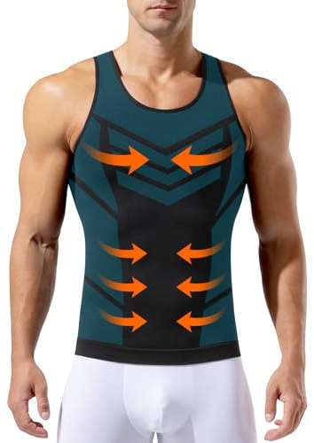 Mauro Kane Men's Compression Vest Slimming Body Shaper Seamless Undershirts | Tummy Control Tank Top, Conceals Men Boods, Sleeveless Slimming Undershirts, Body Shaper for Men, for Gym Running Daily Wear