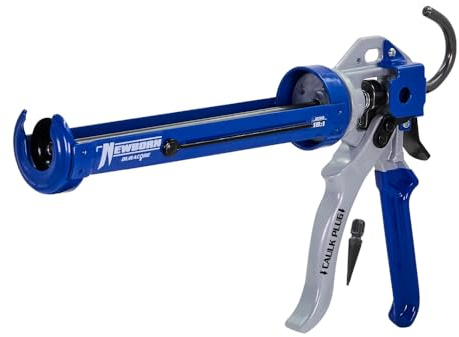 Newborn 250 Super Smooth Rod Revolving Frame Caulking Gun, 1/10-Gallon Cartridge Capacity, 18:1 Thrust Ratio