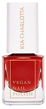 Kia-Charlotta 100% Veganer Bio Nagellack Determination (Dunkelrot)|Tierleidfrei & Made in Germany - Schadstoffarm & bis zu 87% Natürlich| Langanhaltend & Volldeckender Nagellack Schnelltrocknend, 5ml