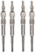 KIMISS Bujías de precalentamiento del calentador, metal 4 piezas N10591602 Kit de bujías de precalentamiento del calentador