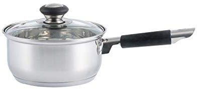 Viners Everyday 18 Centimetre Stainless Steel Sauce Pan with Glass Lid