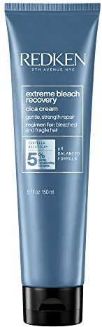 Redken, Crème Cicatrisante pour Cheveux Décolorés, À la Centella Asiatica, Sans Rinçage, Extreme Bleach Recovery, 150 ml