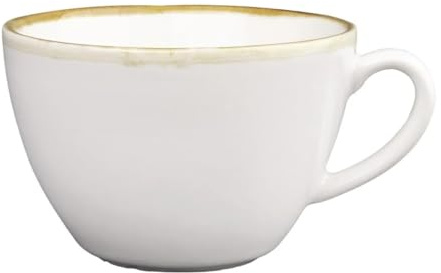 Olympia Kiln Porcelain Mugs 340ml Chalk White, Pack of 6, 340 ml