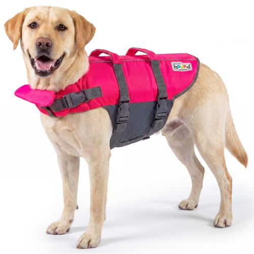 Outward Hound Granby Splash - Chaleco Salvavidas para Perro, Color Rosa, Talla L