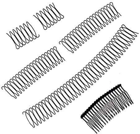 Hopowa Hårfinish fixeringskam, U-formad fixering multi-stil vågig kam Bobby Pins, hårfixering stylingverktyg för kvinnor och flickor