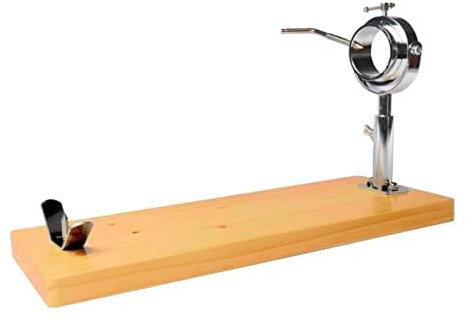 Jamonero Avalon Home soporte para jamón con cabezal giratorio inoxidable, extensible, base de madera de pino