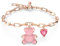 Swarovski Teddy Armband, Bär, Rosa, Roségold-Legierungsschicht