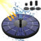 Solar Springbrunnen 4.5W Solar Teichpumpe: YOYIAG Upgraded Rotierend Solarbrunnen Eingebaute 1500mAh Batterie Teichpumpe, Solar Springbrunnen mit 6 DIY Fontänenstile Gartenbrunnen für Garten, Teich