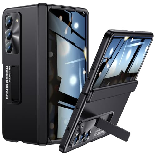 spoovcto for Samsung Fold5 Ständer Hülle： Privatsphäre Bildschirmschutz & Scharnier Schutz & Displayschutzfolie, Schutzhülle Kratzfeste Dünn Case Cover Handyhülle für Galaxy Z Fold 5 5G