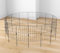 HOMASIS 25 Stück dekorativer Gartenzaun, Teichzaun Metall, 33 x 61 cm Gitterzaun Set, Steckzaun Hundezaun Beetzaun Metallzaun, Zaun für den Garten, Blumen, Bäume, Tier, Schwarz (15 Stück)