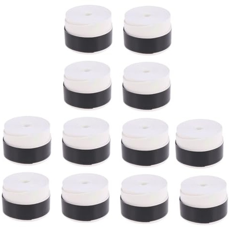 Alipis 12 Pezzi Nastro Overgrip Antiscivolo in PU per Racchette Tennis Badminton e Squash da Bianco Traspirante e Durevole per Miglior Grip e Assorbimento Sudore