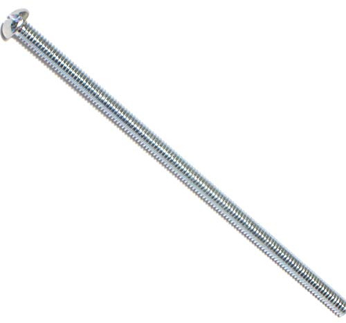 Hard-to-Find Fastener 014973315573 Slotted Round Machine Screws, 8-32 x 4, Piece-15, Zinc