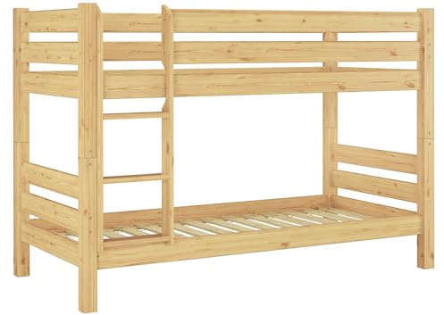 Erst-Holz®Teilbares Etagenbett Massivholz Kiefer 90x200 Rollrost Hohes Bett Stockbett 60.11-09 100