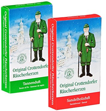 Crottendorfer Räucherkerzen Weihnachtsdüfte 2er Set Tannenduft + Sandelholz