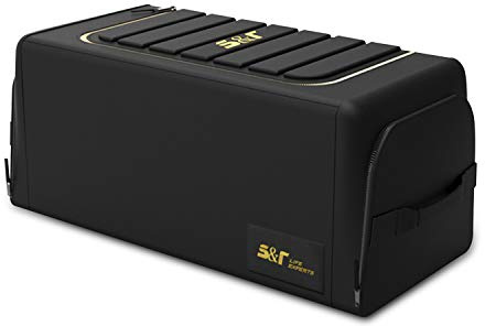 Ergocar Organizzatore per Auto Oxford Bagagliaio Multifunzionale Auto Organizer con Multi Tasca Organizzatore di Immagazzinaggio per SUV/Auto/Camion (Nero, 60L Nessuna Tasca Laterale)